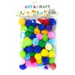 POMPONES ART CRAFT MEDIANO X 50U