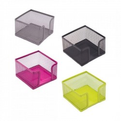 CUBO PORTAPAPELES DE METAL 9X9 V/COLORES